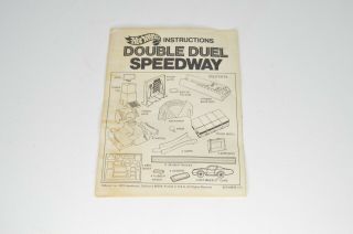 Vintage Hot Wheels Double Duel Speedway Instruction Sheet Only Dragway