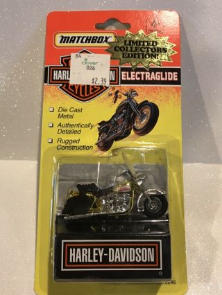 Matchbox Harley Davidson 1995 Limited Edition Electraglide Card Nos