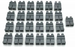 Lego 25 Plain Dark Bluish Gray Hips And Legs Minifigure Pants