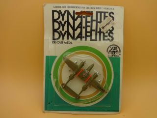 Zee Dyna - Flites A - 109 Gold P - 38 Lightning Wwii Fighter Plane - W/ Opened Package