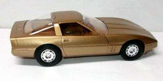 Vintage 1/25 Scale Gold 1986 Chevrolet Corvette Promo Model Car