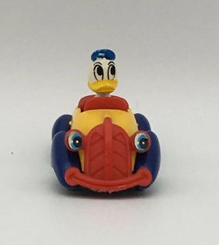 Walt Disney Production Die Cast Donald Duck Car No55 - 56.  Vintage Red Yellow Blue