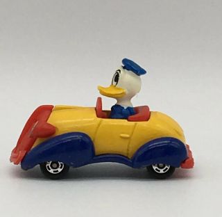 Walt Disney Production Die Cast Donald Duck Car No55 - 56.  Vintage Red Yellow Blue 2