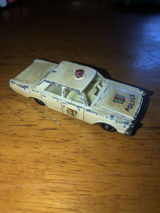 Vintage Lesney Matchbox No 55/59 Ford Galaxie Police Car