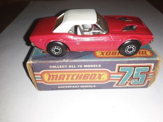 Matchbox Lesney 1975 Made In England 1 Dodge Challenger And Box
