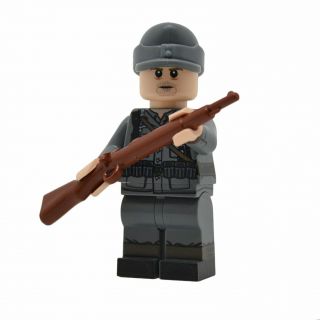Lego Custom Ww2 German Rifleman - Full Body Printing - - Field Cap