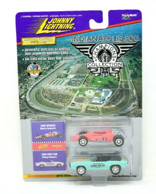 Johnny Lightning Indy 500 Pace Cars 1969 Chevy Camaro Mario Andretti Race Car