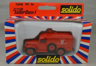 Solido France 2128 " Selestat " Dodge Wc Fire Service Vehicle 4 7/8 " W/box