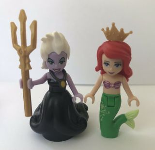 Lego Disney Princess Little Mermaid Minifigures: Ariel & Ursula From Set 41050