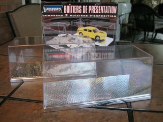 Acrylic Display Cases (2) 1:24 By Lindberg