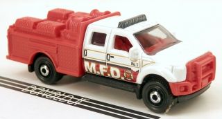 Matchbox Ford F - 550 Duty Fire Truck White & Red Mfd 1:66 Scale
