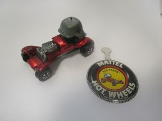 Vintage Hot Wheels Redline - Red Baron (spectraflame Red) - With Button