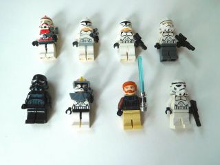 Legos Star Wars Minifigures Set Of 8 With Accessories