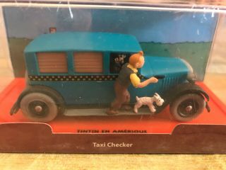 Voiture Miniature Taxi Checker Tintin en Amérique au 1/43 2