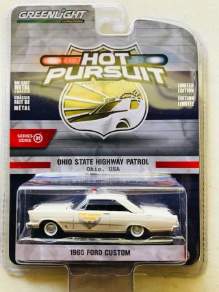 Greenlight Hot Pursuit Ohio State Highway Patrol 1967 Ford Custom Police Car