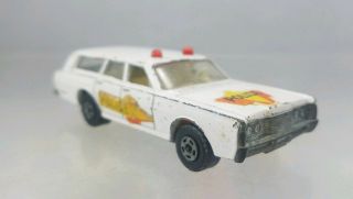 Matchbox Superfast Mercury Police Car (k - 23) Wagon 55 White - 1971