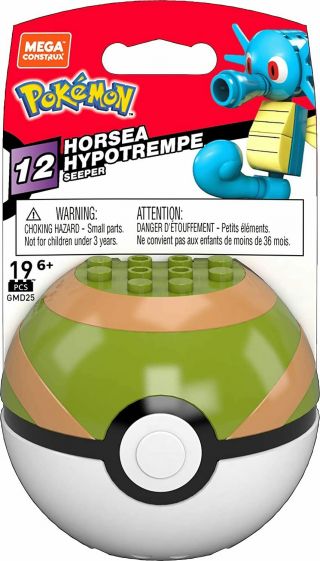 Mega Construx Pokemon Horsea - Poke Ball Building Set - 2020