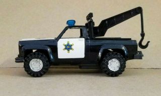 Chevrolet Police Tow Truck Diecast Made In China 8314 Pull Back Action