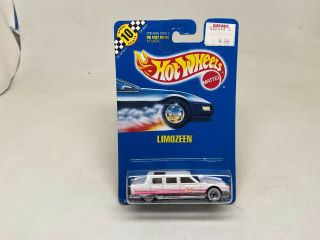 Hot Wheels - - Limozeen - Classic White - Speed Points - 112 (1990) - On Card - Look