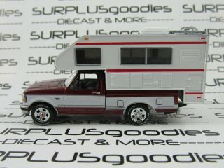 Johnny Lightning 1:64 Loose Ruby Red 1993 Ford F - 150 F150 Pickup Truck W/camper