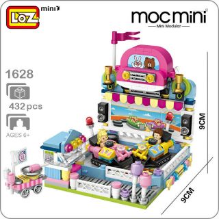 Loz Amusement Park 1728 Bumper Cars Dodgem 3d Model Diy Mini Blocks Building Toy