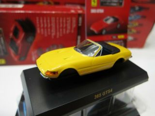 Kyosho - Ferrari Minicar 5 - 365 Gts4 - Yellow - Scale 1/64 - Mini Car - A9