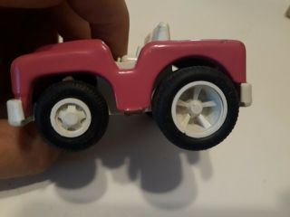 Tonka PINK & WHITE Jeep Truck METAL & PLASTIC Made in Japan 3