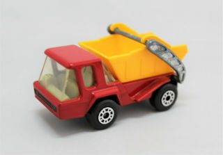 " Matchbox Superfast No37 Skip Truck In Red With " Grey Interior & Clear Glass "