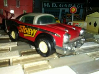 Buddy L Red Toy 57 Chevy Belair Press Steel Car 80 
