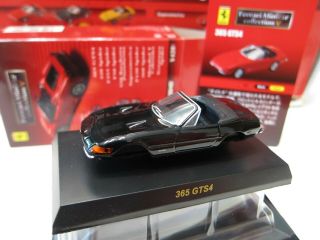 Kyosho - Ferrari Minicar 5 - 365 Gts4 - Black - Scale 1/64 - Mini Car - A9