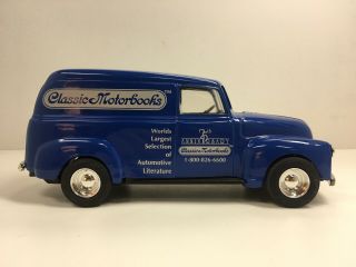 Ertl Blue 1950 Chevrolet Panel Delivery Truck Van Car Metal Die - cast Bank 1:25 3