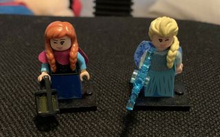 Disney Lego Minifigures Series 2 Elsa And Anna Frozen