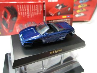 Kyosho - Ferrari Minicar 5 - 348 Spider - Blue - Scale 1/64 - Mini Car - A9