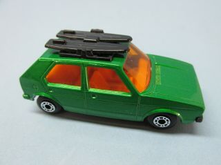 Matchbox Superfast 7C VW Golf Medium Green / Narrow Roof Rack Brace 2
