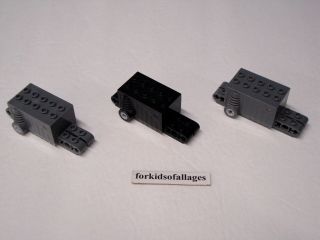 3 Lego Technic Pull Back Motors Dark Bluish Gray & Black Car Parts Vehicle Racer