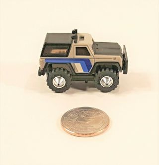 Vintage 1982 Ljn Stunt Riders Gray Ford Bronco Pull Back Toy Truck