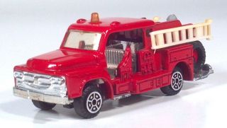 Isuzu Txd23f Fire Engine Chemical Ladder Truck 3.  75 " Scale Model & Figure