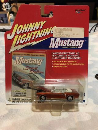 Johnny Lightning 1/64 Scale 1965 Mustang Convertible Illustrated