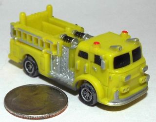 Small Mini Hot Wheels Plastic Fire Engine In Yellow