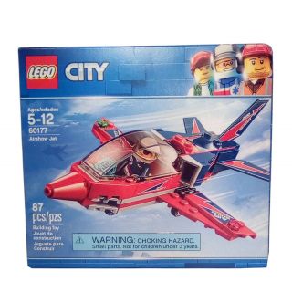 Lego City 60177 Airshow Jet Airplane Pilot Plane Retired Building Set