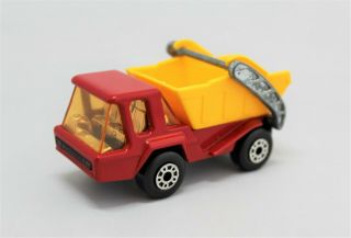 " Matchbox Superfast No37 Skip Truck In Red With " Chrome Intiour & Amber Glass "