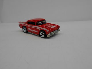 Hot Wheels 100 - 1957 57 Chevy Bel Aire - Snap - On Red - Loose