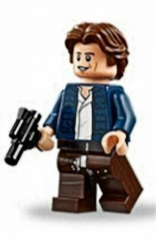 Lego Star Wars Han Solo Minifigure W/ Blaster From Lego Set 75243 (slave I)
