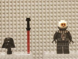 Star Wars Custom Lego Darth Vader Minifigure With Lightsaber,  No Cape