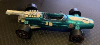1969 Hot Wheels Mattel Die - Cast Redline Brabham Repco F1 Hong Kong Racing Green