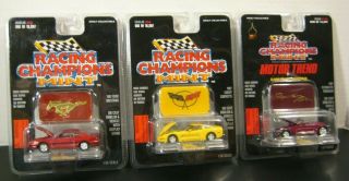 3 Racing Champions 1997 Cars - Mustang,  Corvette & Prowler.  $7.  00 Ship.