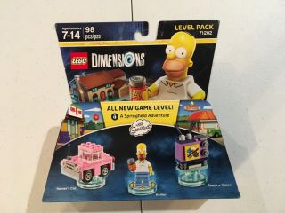 Lego Dimensions 71202 The Simpsons Level Pack - Homer,  Car,  Taunt - O - Vision