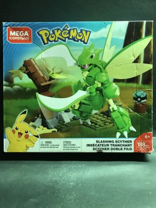 2018 Mega Brands Mattel Mega Construx Slashing Scyther Pokemon Figure