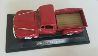 1948 Ford F - 1 Red Pickup Truck 1:43 Die - Cast Car With Base Road Signature
