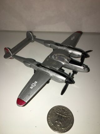 Tmlm Diecast Metal A254 P - 38 Lightning Wwii Fighter Plane